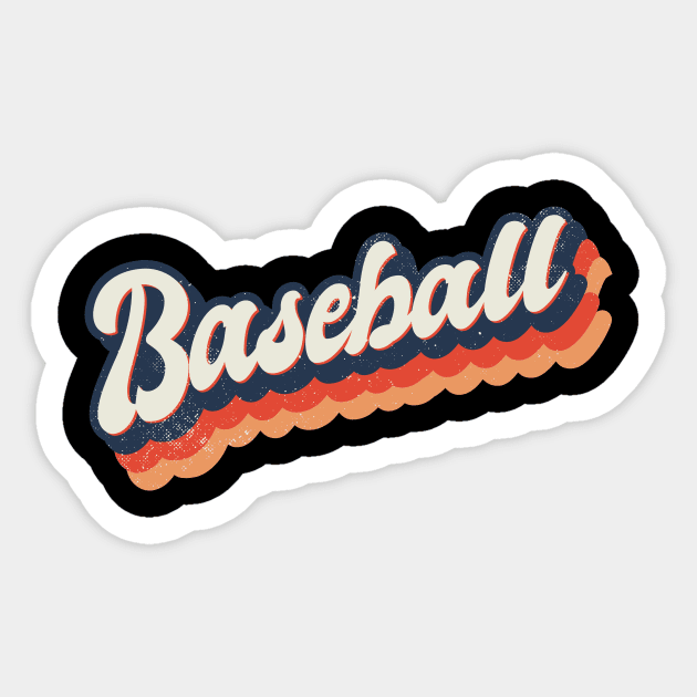 vintage baseball awesome retro Sticker by Midoart